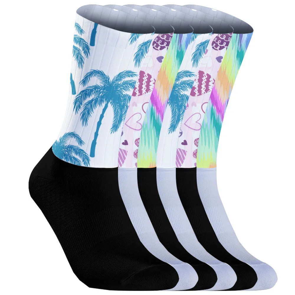 

2025 Новые профессиональные компрессионные велосипедные носки Racers для воздухопроницаемости, быстросохнущих, улучшенной кровообращения и вспомогательных тренировок.