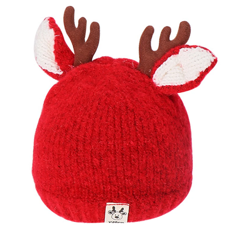 

1 шт., детская теплая шерстяная теплая шапка с рогами, головные уборы, детская зимняя шапка с рогами, зимняя шапка, мягкая прочная милая модная шапка на голову