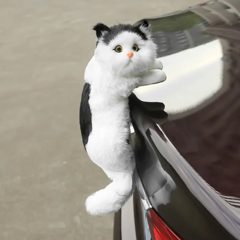 

Забавные украшения для автомобиля, милый кот, крыша автомобиля, внешнее украшение багажника, кукла, украшение для мотоцикла, фигурка, автомобильные аксессуары