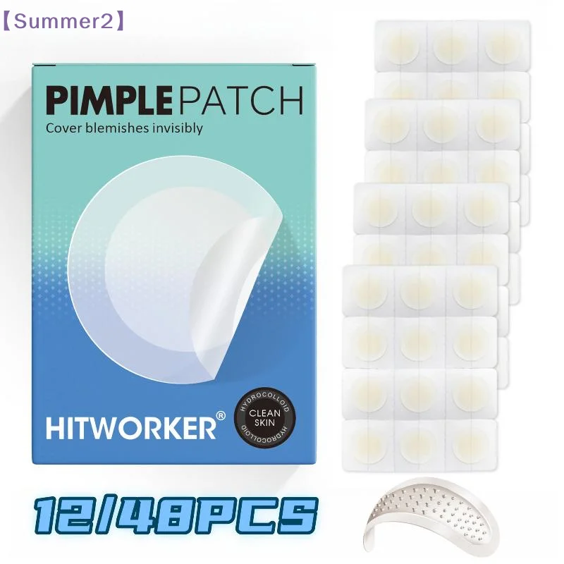 

12/48Pcs Alcohol Free Invisible Invisible Pimple Patches Hyaluronic Acid Hydrocolloid Face Sticker Skincare Daily Facial Care{S}