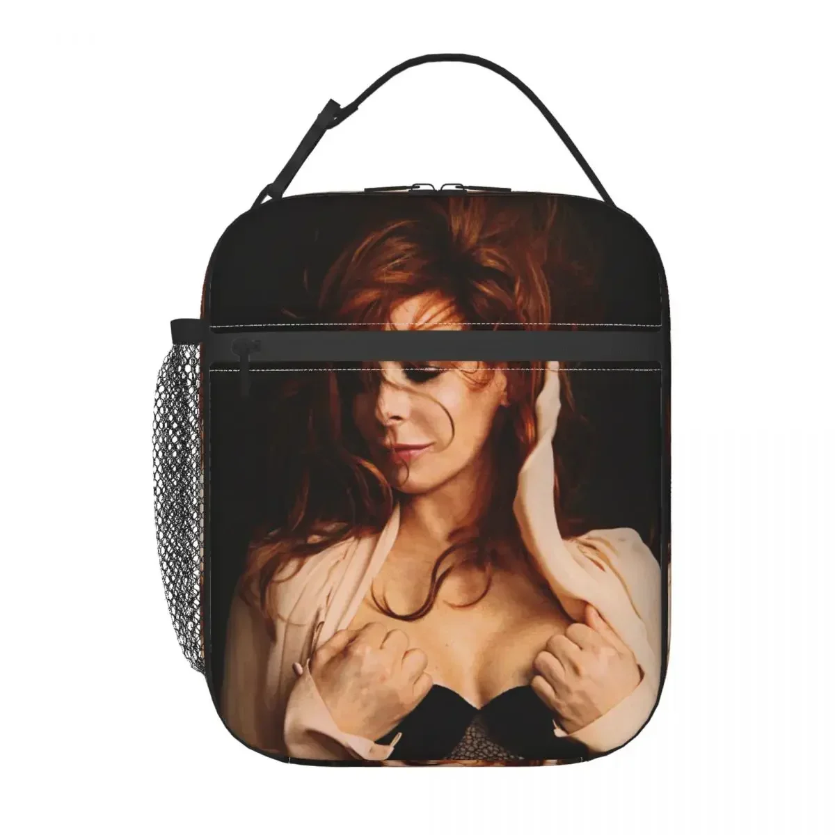 Lovely Mylene Farmer Insulated Lunch Bag for Women Leakproof French Singer Thermal Cooler Lunch Box Kids School Children