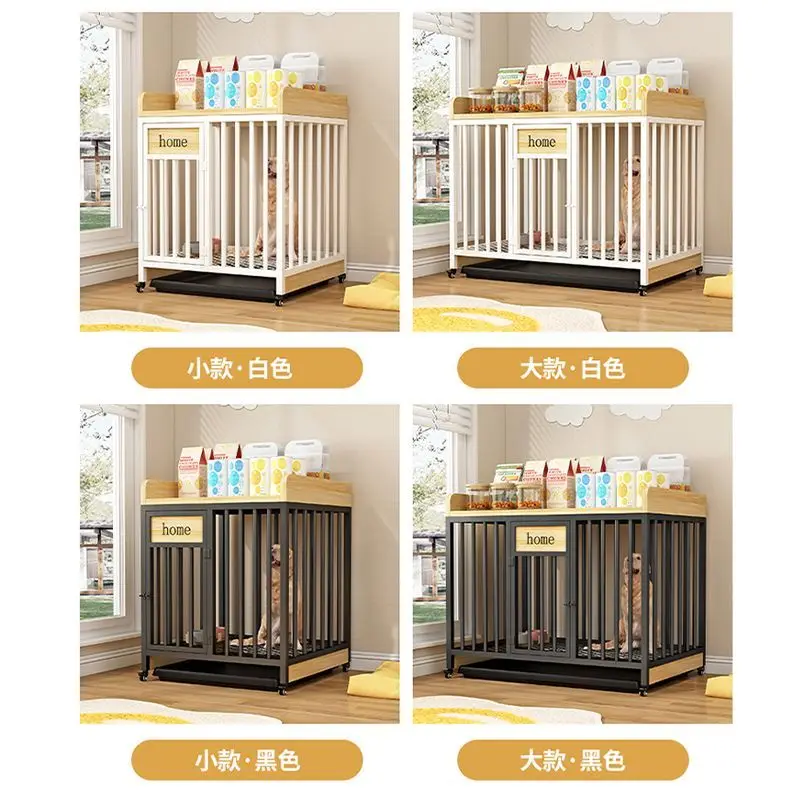 Dog crate with toilet for medium-sized dogs, suitable for indoor use with golden retrievers and labradors