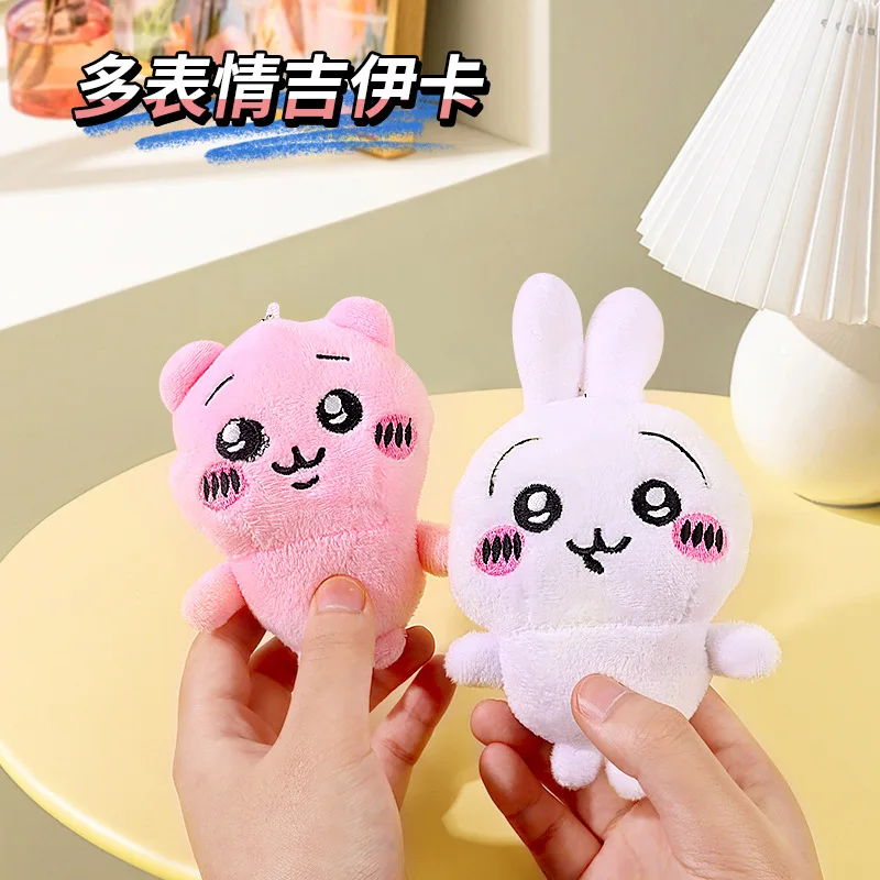 Chiikawa Bunny Cute Doll Plush Mocking Bear Keychain Hanging Accessory Claw Machine Figurka akcji