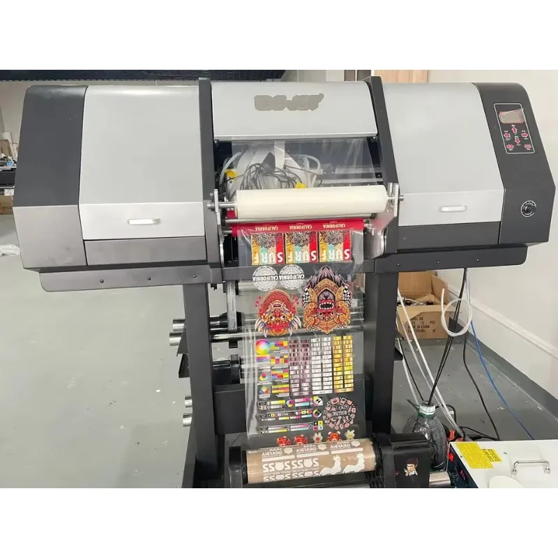 Stampante DTF A3 30CM Stampa a trasferimento da rotolo Stampante per trasferimenti avvolgenti per adesivi con tazza UV Dtf