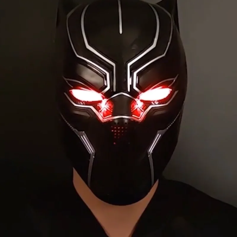 Avengers Black Panther Helmet 1:1 Wearable Cosplay Mask Eye Lights Touch Control Collectible Helmet for Man Gifts Christmas