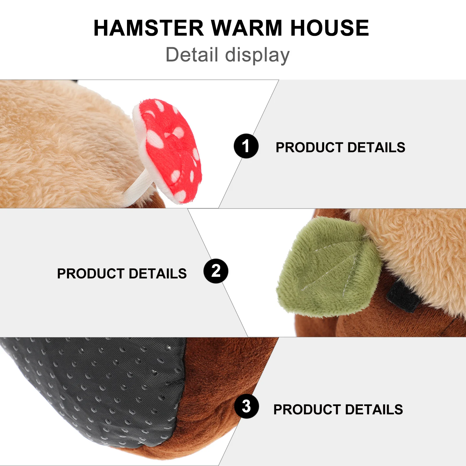 

1Set Warm Hamster Nest Premium Cloth Small Animal Sleeping House for Cage Sofa Bed Car Winter Pet Rest Bed Hamster Warm House