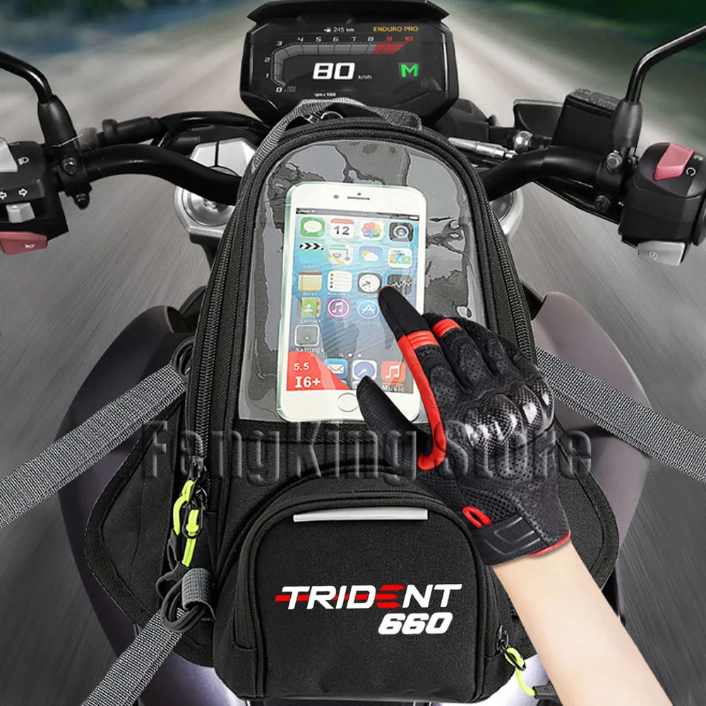 New Motorcycle Fuel Bag Mobile Phone Navigation Tank For Trident 660