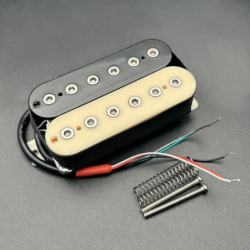 Vintage Alnico 5 Humbucker Pickup Double Coil Electric Guitar Bridge Pickup Black Guitar Parts Warm Sound Ivory/Black