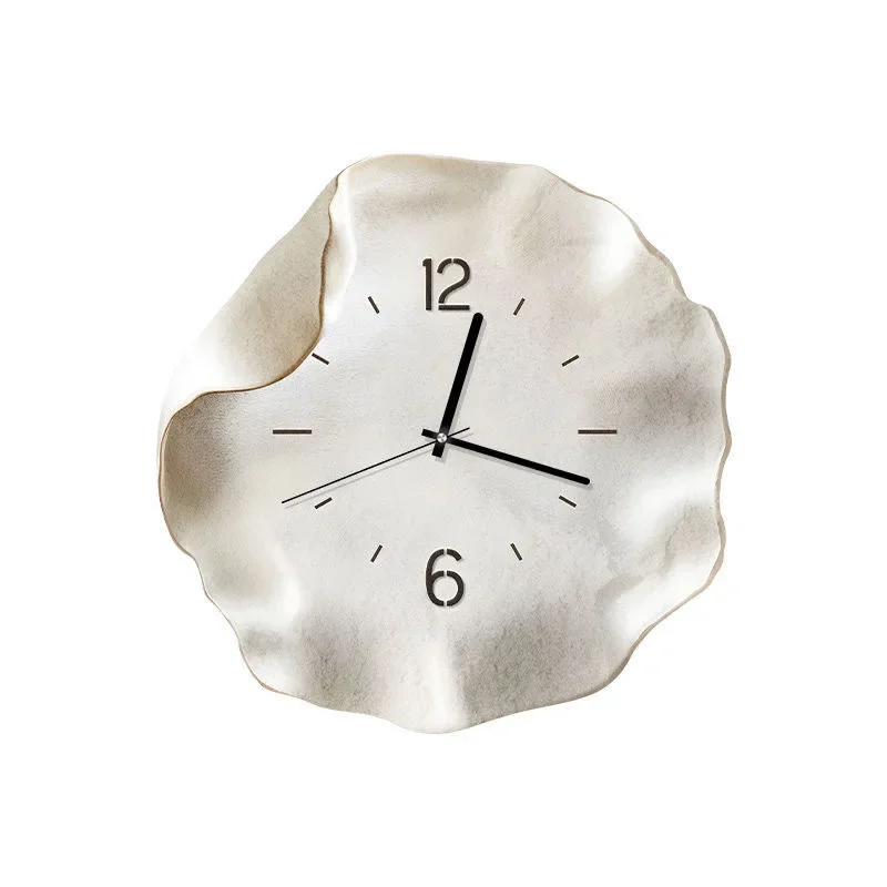 

Luxury Marble-textured & Acryl Clock Modern Silky Design Wall Decoration For Stylish Room Organic Glass Wall Clock Minimalist