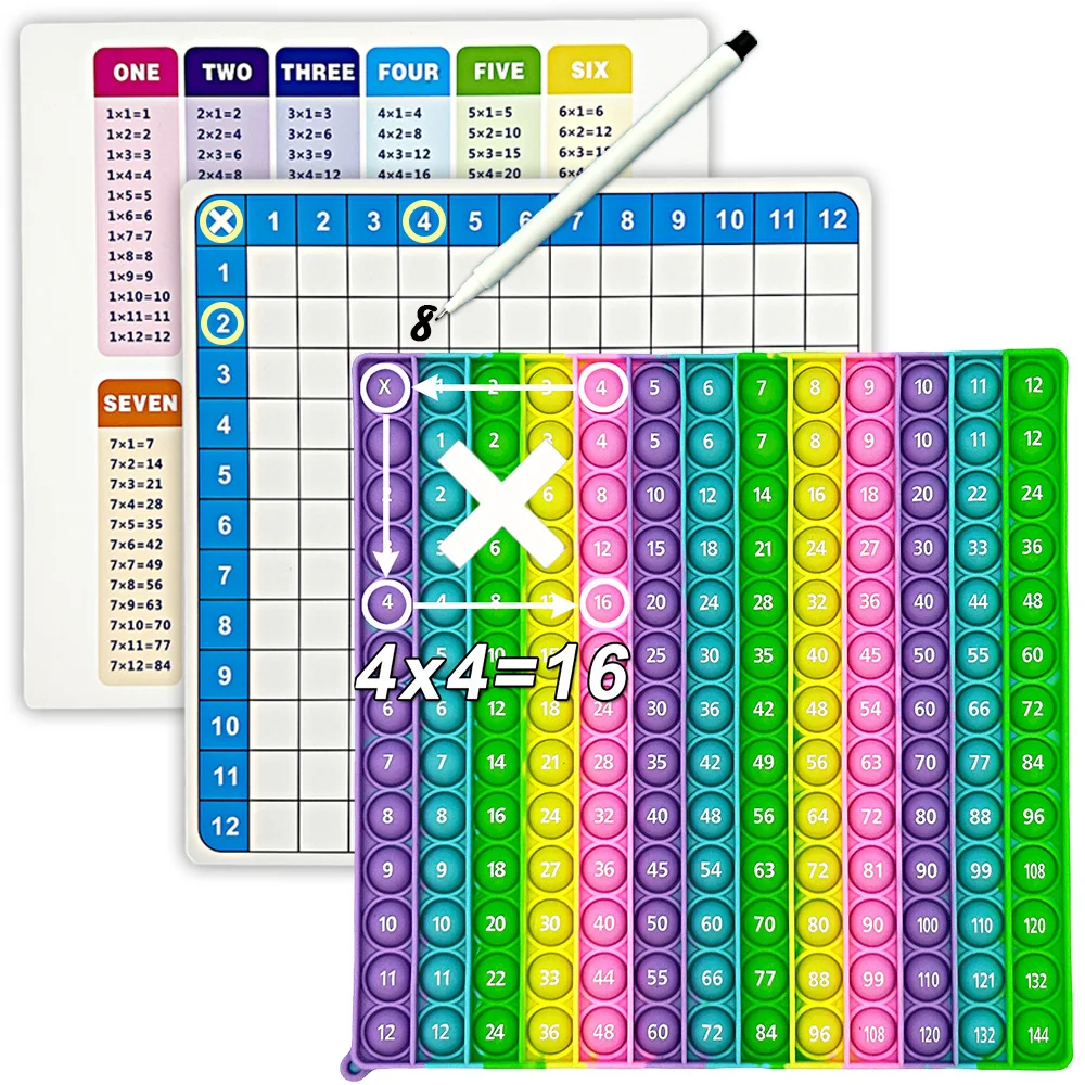 لعبة البوب قلم بطاقة قابل للمسح للأطفال ، ألعاب الضرب ، البوب سريع الدفع ، تعلم الرياضيات ، ألعاب الكتابة ، الأدوات المكتبية التعليمية