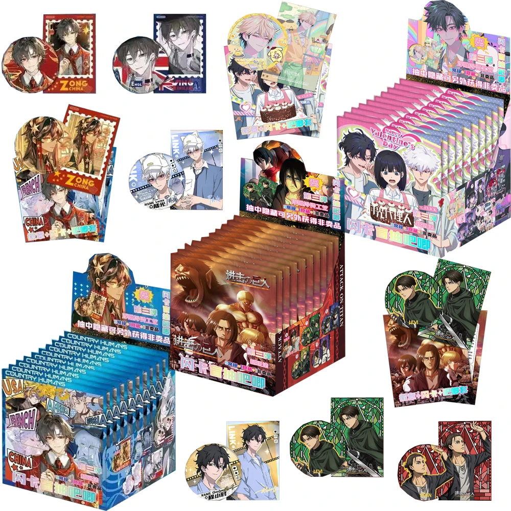 

Popular Anime Peripheral Badge Cartoon Characters Brooches for Backpack Decor Fans Trading Collection Flash Cards Surprise Gifts