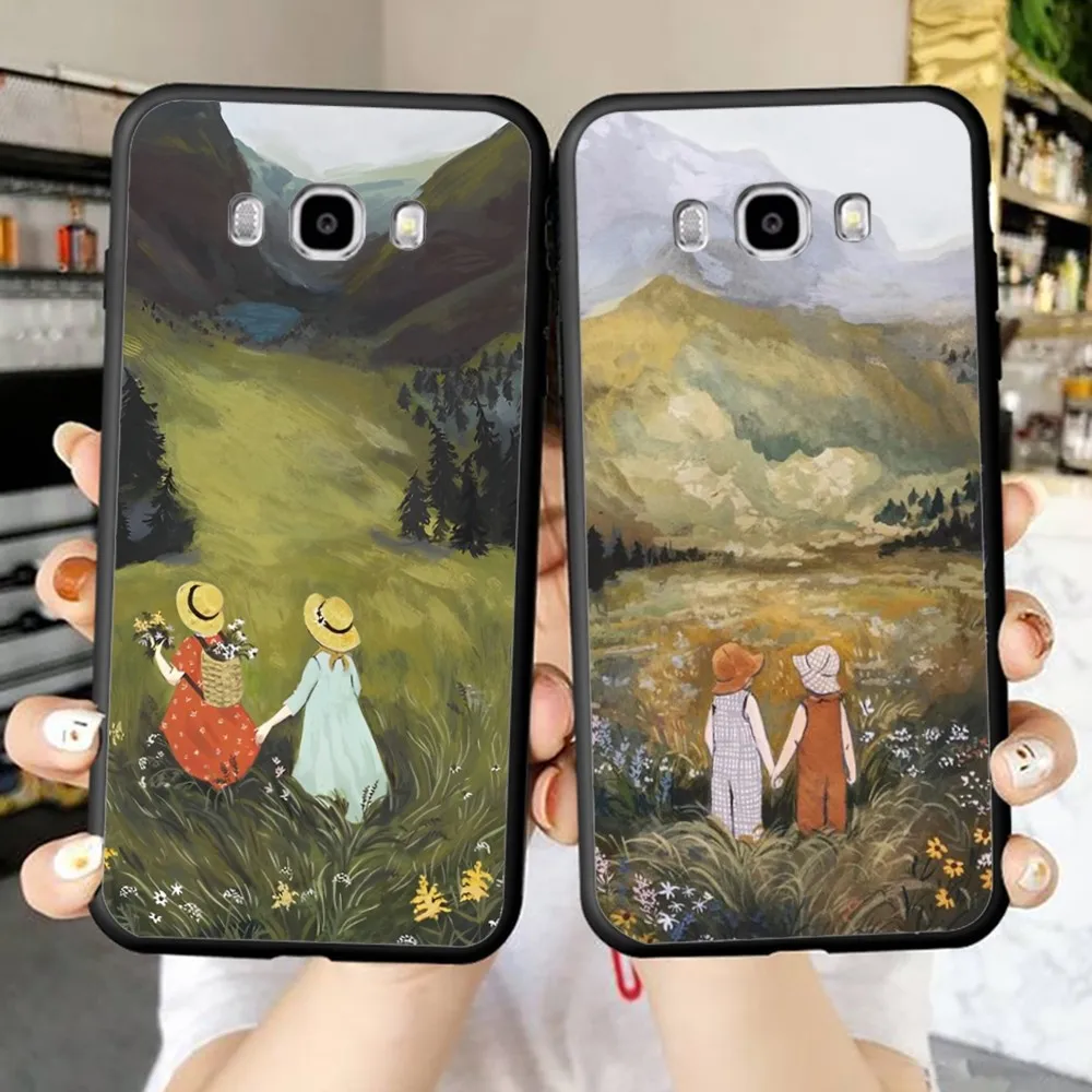 

Cartoon Scenery Girl phone case For Samsung J 7 Plus 7core J7 Neo J6 Plus Prime J6 J4 J5 Mobile Cover