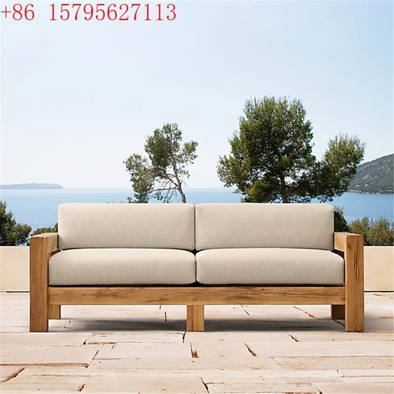 

Log single double sofa chair Solid wood sofa Log living room combination Leisure sofa chair