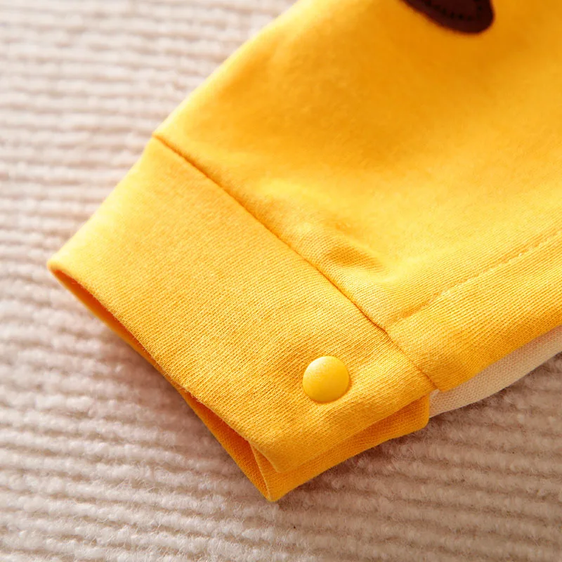 Baby Clothing Casual Clothes Fashion pretty sleeve Outfit Solid Boy yellow Cartoon 100% Cotton Long Sleeve  2/5000  tiger