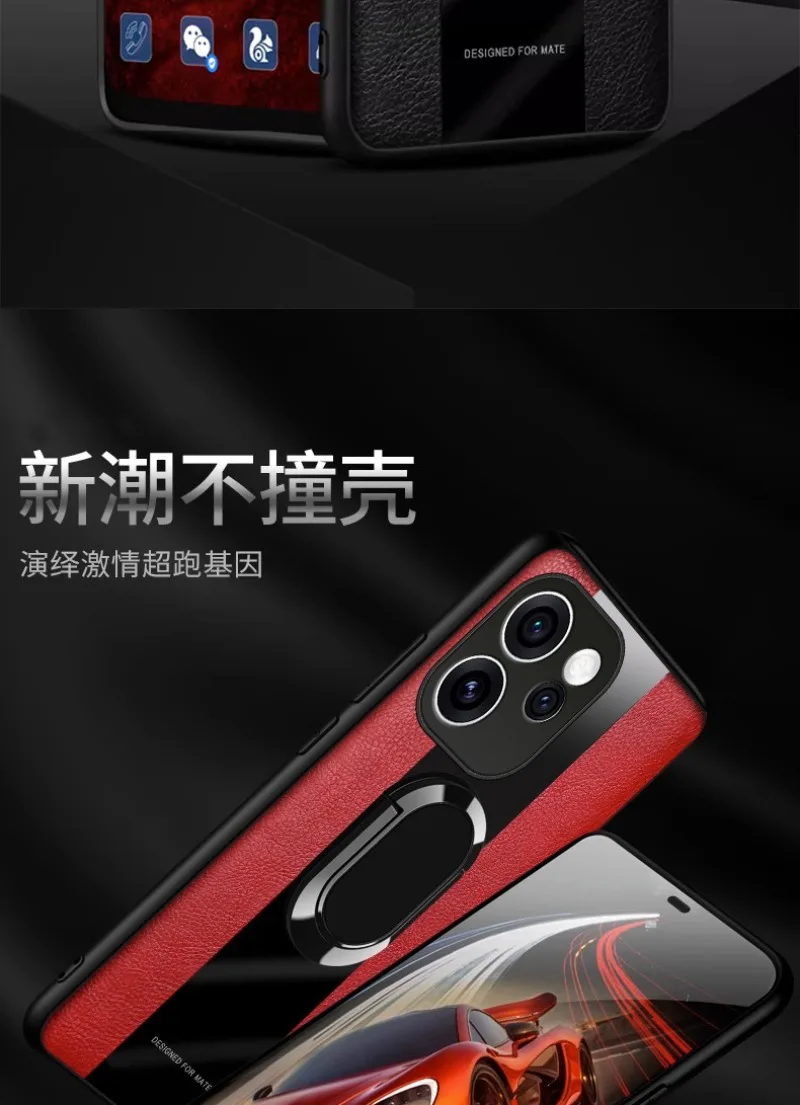 شبكي بو الجلود الحال بالنسبة ممن لهم رينو 15 برو المغناطيسي حلقة معدنية حامل حامل للصدمات غطاء للحماية ل ممن لهم رينو 15 برو