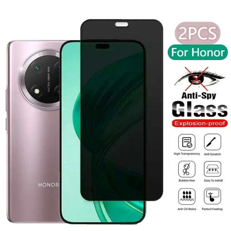 

2Pcs Privacy Screen Protector for Honor Magic 7 6 Pro 6 Lite 5 Lite 300 300Ultra 200 Pro 200 Lite 90 Smart 100 Pro 90GT Glass