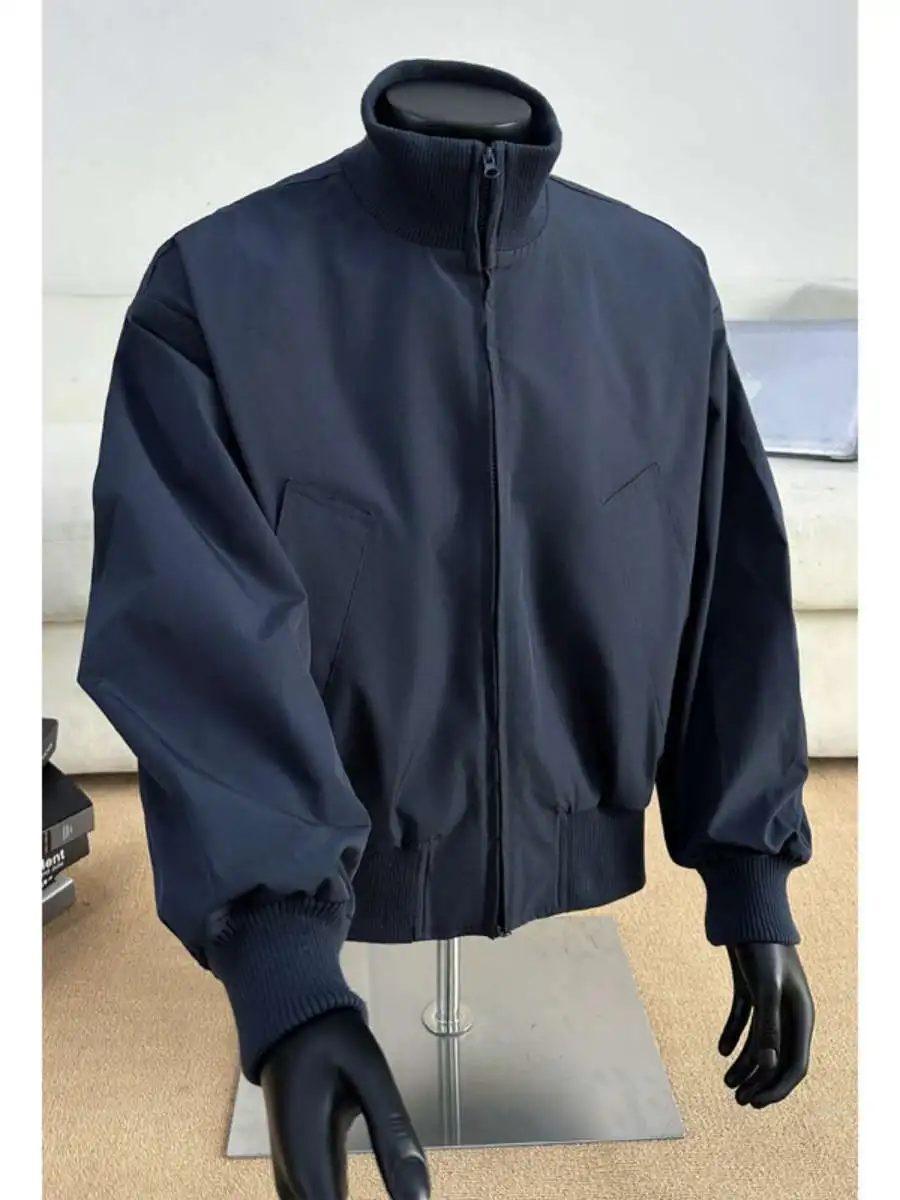 

Высококачественная повседневная мужская куртка на весну-осень, большие размеры, свободный крой в гонконгском стиле, модная верхняя одежда для мужчин