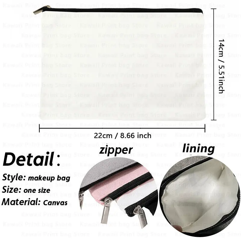 Large Capacity School Stationery Supplies Storage Bags Merci Madame Print Travel Make Up Bag Year-end Gift for Madame Pencil Bag