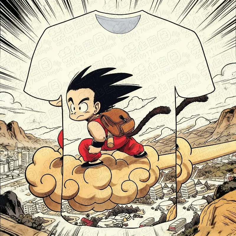 Anime Dragon Ball Son Goku 3D-Druck Kinder T-Shirt Sommer Mode Lässiges T-Shirt Junge Mädchen Unisex Kinderkleidung T-Shirt Tops