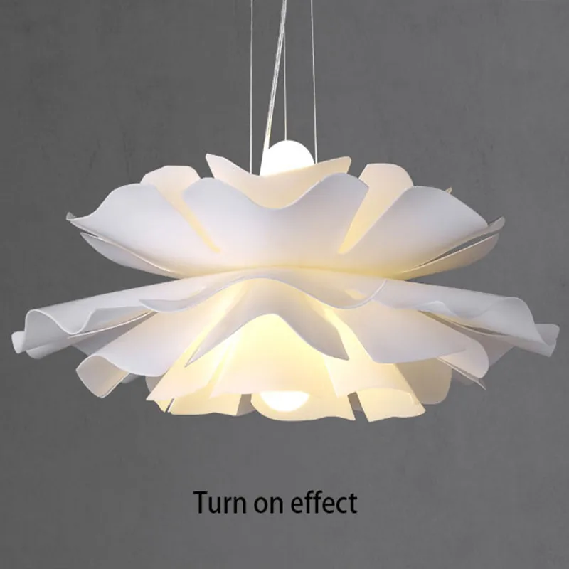 

Nordic pendant light Italy Flower minimalist light Romantic Bedroom Decor E27 for Dinging room Restaurant white pendant lamp