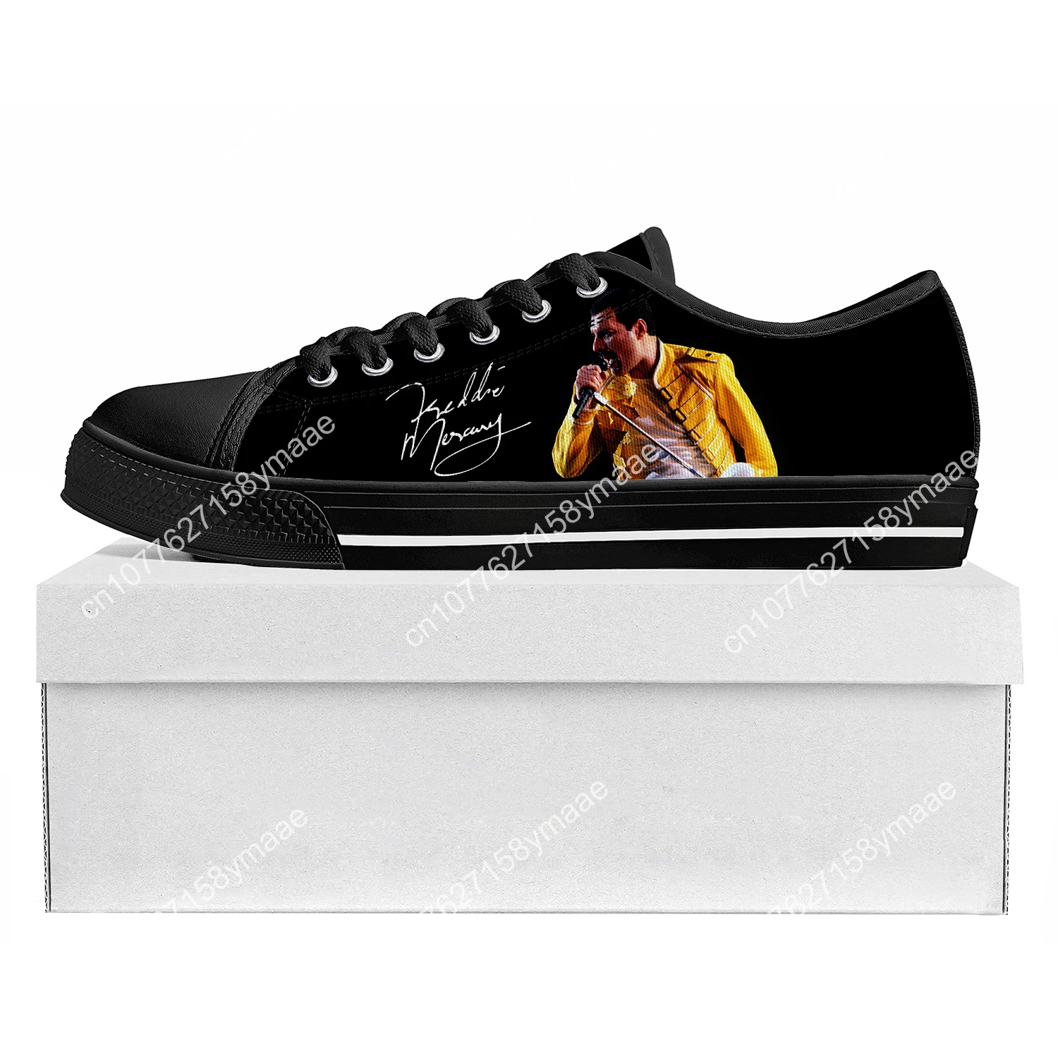 Freddie Mercury Low Top Sneakers Womens Mens Teenager High Quality Sneaker Canvas Casual Custom Made Shoes Customize DIY Shoe