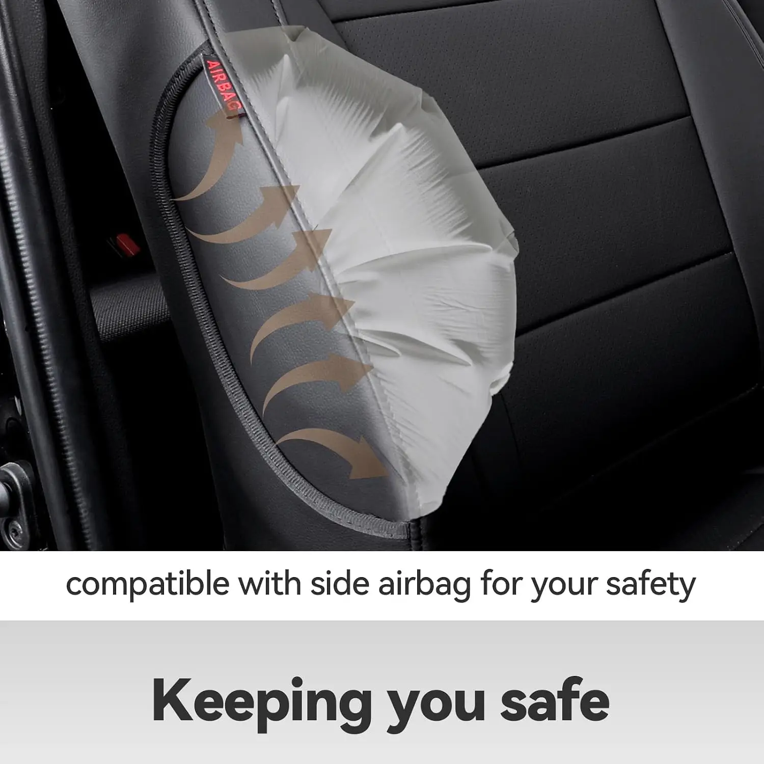 EKR Custom Fit for Nissan Rogue Car Seat Covers 2014-2026 S/SV/SL/Platinum/ Full Set Leather Car Seat Protector cover view 3