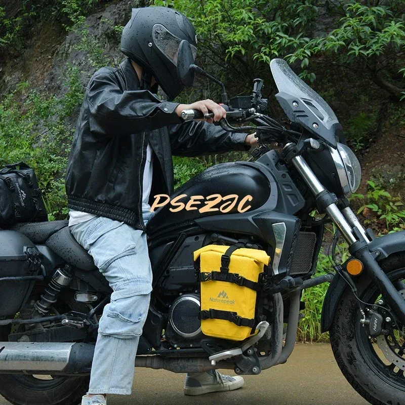 Amortecedor de motocicleta multifuncional PVC mochila à prova d'água suprimentos de viagem para motocicleta