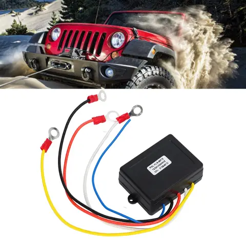 윈치 리모컨 12V 24V 무선 윈치 리모컨 수신기 키트 트럭 ATV SUV 무선 윈치 리모컨용
