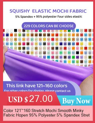 Farbe 01~40 Stretch Mochi Plüsch Minky Stoff 1mm Flor 95 % Polyester 5 % Spandex Stretch vierseitiger Plüschstoff für DIY Nähen Spielzeug – Detail 5