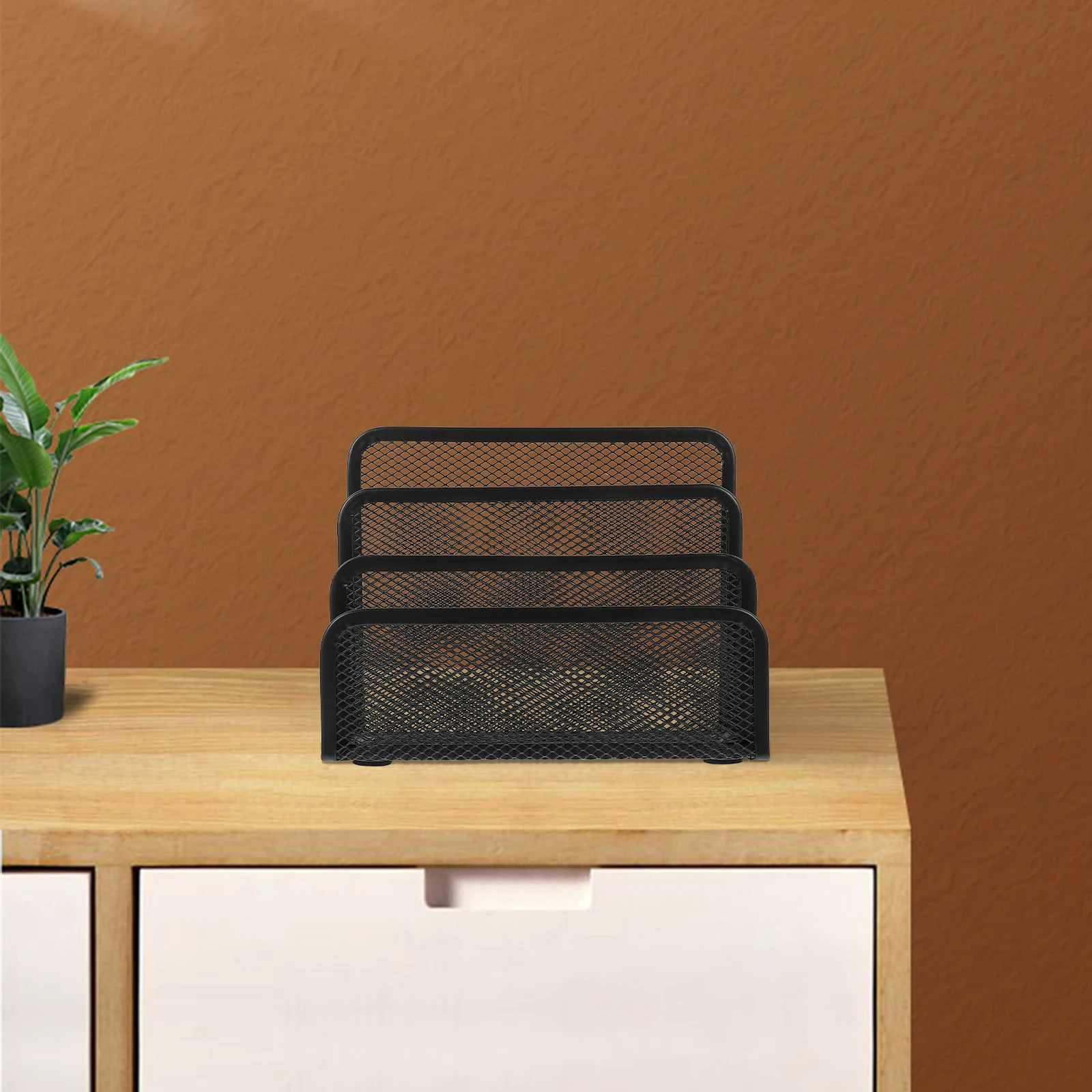 

2Pcs Multi-Layer Office File Holders Iron File Storage Shelves Desktop Document Organizer Rack for Work Document Organizers