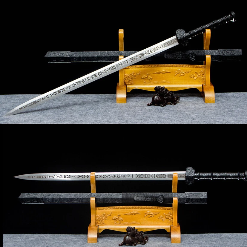 

105cm Medieval edge cut Qingyao Ruyi Sword katana tung full Chinese martial arts combat Preparation manganese steel