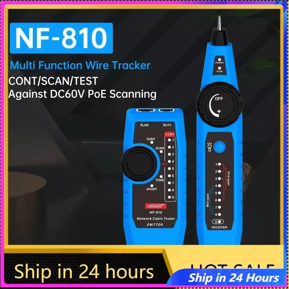 

English Version ZHOUCE NF-810 Network Cable Tester PoE Ethernet Cat5 Cat6 Lan Utp Tester RJ45 RJ11 Telephone Wire Network Cable