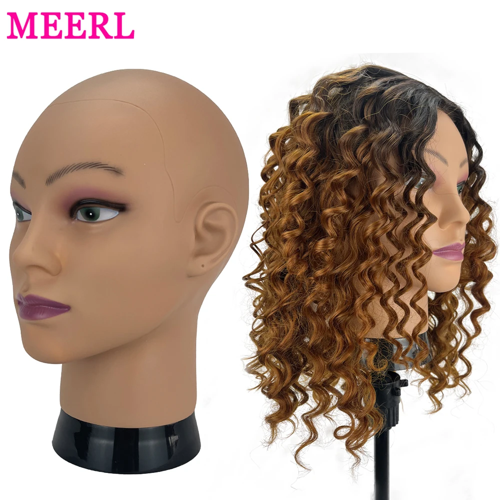 Bald Mannequin Head With Tripod Professional Cosmetology For Wig Making, Display wigs, hairs with Wig Accessories Styling Kit