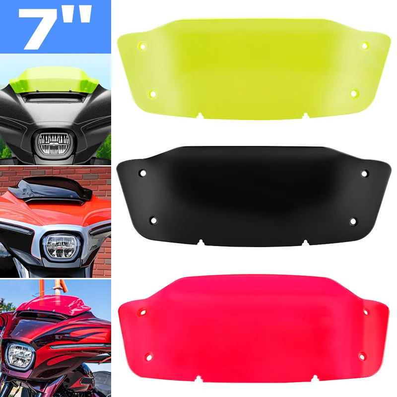 

7" Motorcycle Windscreen Windshield Deflector Protector Wind Screen For Harley Touring CVO Street Glide Street Glide 2023 2024