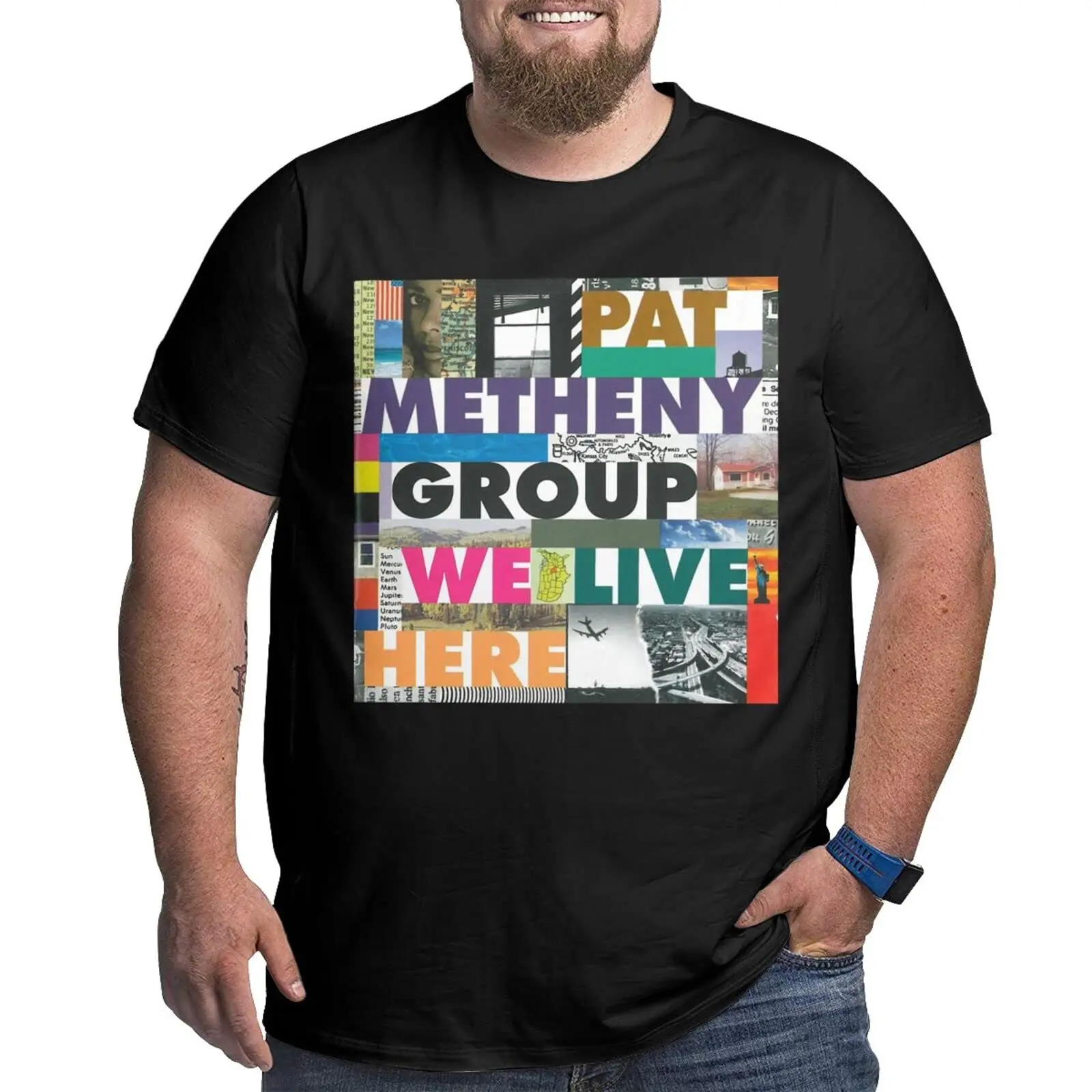 Pat Metheny Shirt Plus Size Men Short Sleeve T  Big Tall Summer Loose Breathable Graphic T-  cotton luxury brand