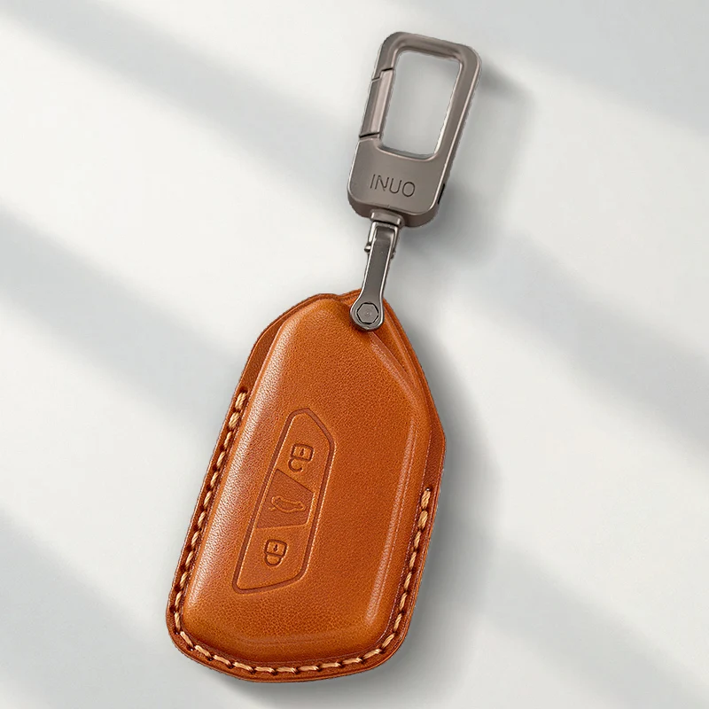 حامي جلد طبيعي ل Volkswagen VW Golf 8MK8 ID 4 ID3for Skoda Octavia A8 MK4 حافظة مفاتيح فوب #6