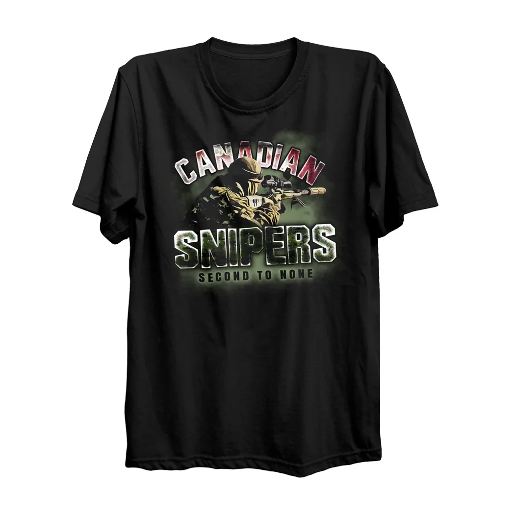 

Second To None. Canadian Army Snipers T-Shirt 100% Cotton O-Neck Short Sleeve Summer Casual Mens T-shirt Size S-3XL