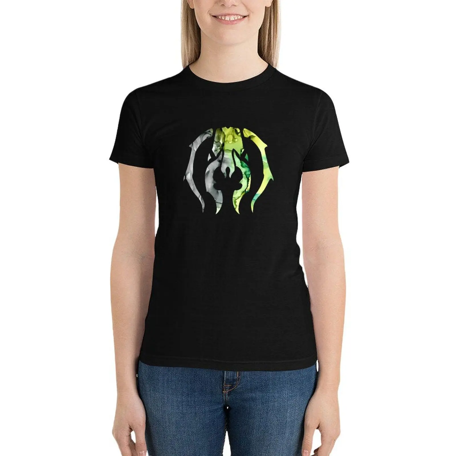 MTG Golgari Swarm Ravnica Guild Insignia Logo Black Background T-Shirt Short sleeve tee t-shirts for Women pack