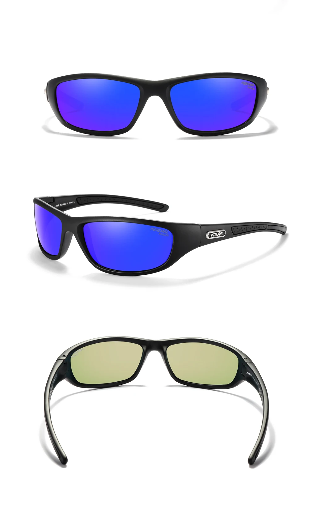 Kdeam fishing performance herren sonnenbrille polarisiert tr90 material markenlogo fahrrad brille mit reiß verschluss koffer kd0701 – Detail 20