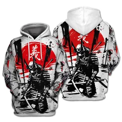 3D Samurai Printing Hoodies For Men Armor Templar Graphic Hooded Hoody Kid Fashion Cool Sweatshirts Winter Clothing Top Pullover