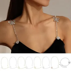 Fashion Diamond Bra Strap Shiny Rhinestone Underwear Straps Non-Slip Off-the-shoulder Bra Shoulder Straps Intimates Accessories