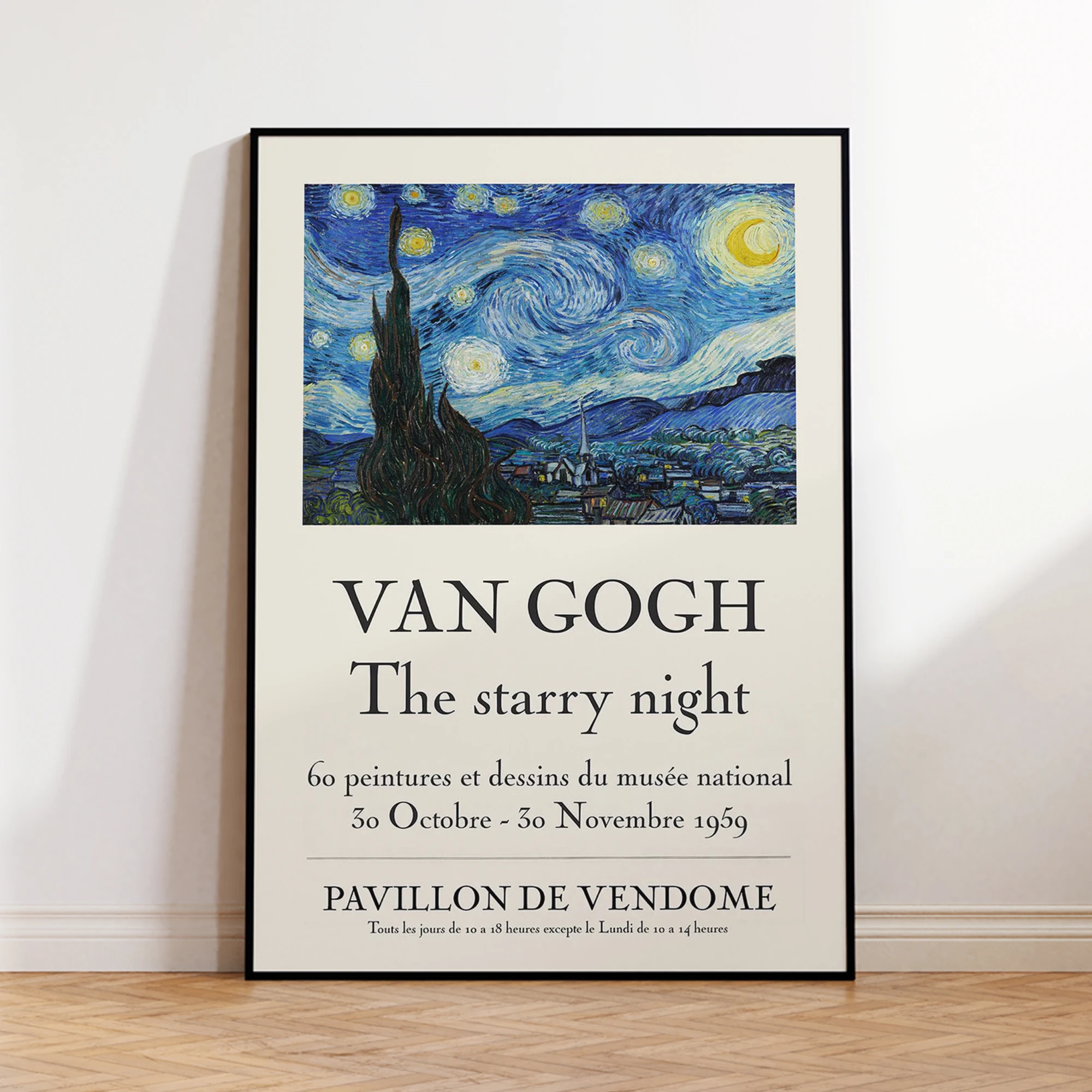 Modern Vincent Van Gogh Starry Night Wall Art Print Canvas Painting Poster Picture For Living Room,Bedroom Home Decor