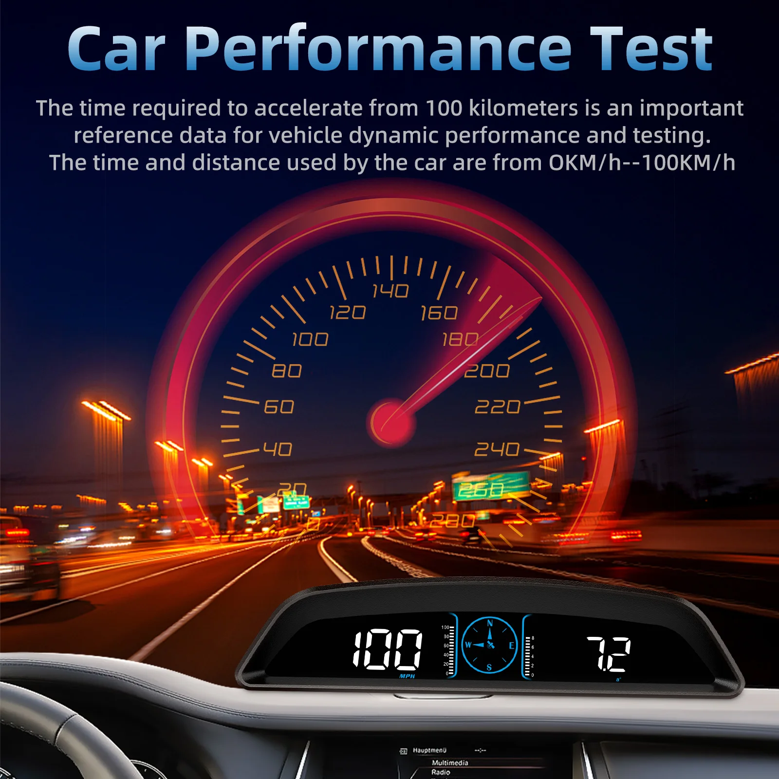 New G3 GPS Speedometer Heads Up Display HUD USB Connection For All cars With Speed,Clock,Compass,Altitude,Overspeed Alarm