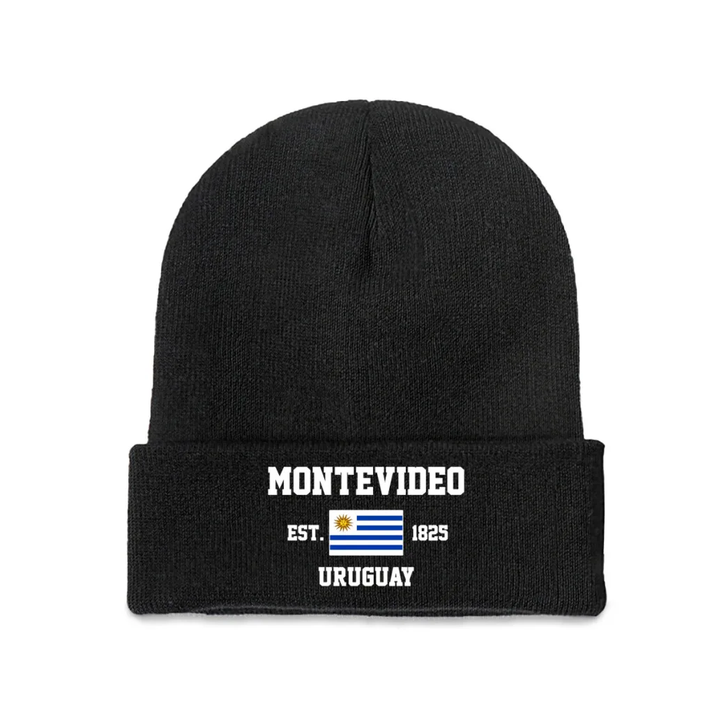 Uruguay EST.1825 Montevideo Capital Men Women Unisex Knitted Hat Winter Autumn Print Beanie Cap Warm Bonnet