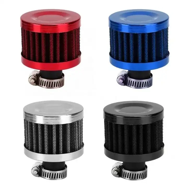 12MM Mini Air Vent Filters Crankcase Breather Filter Universal Car Accessory Valve Stem Covers Mini Air Breather Filter