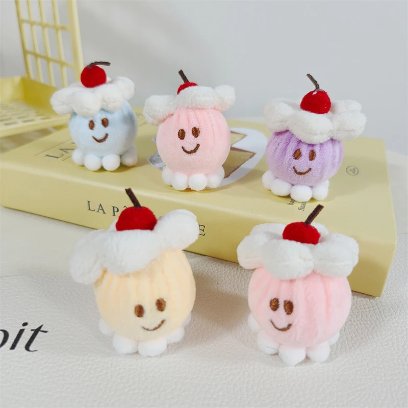 Cute 3D Pudding Cake Plush Doll Toy Pendant Keychain Backpack Hangings Ornament Accessries Gifts