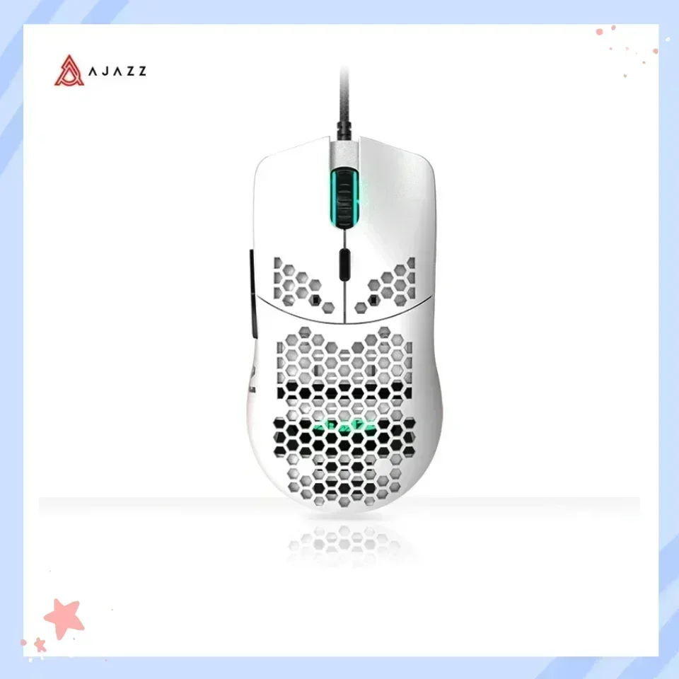 AJAZZ AJ390 USB Wired Ultra Light Cellular Mouse PAW338816000 DPI RGB Backlight Macro Defines The Esports Gaming Mouse