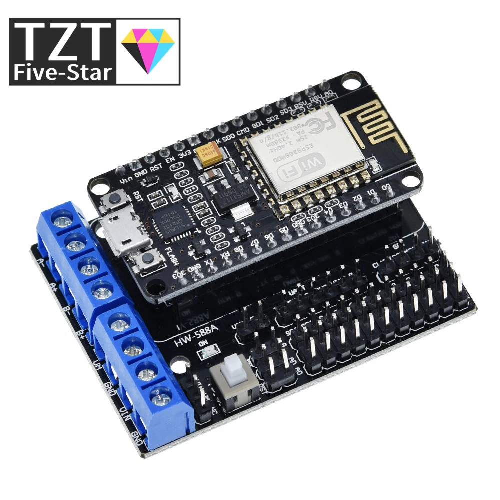 NodeMCU Motor Shield Board L293D for ESP-12E from ESP8266 esp 12E kit diy rc toy wifi rc smart car remote control For Arduino