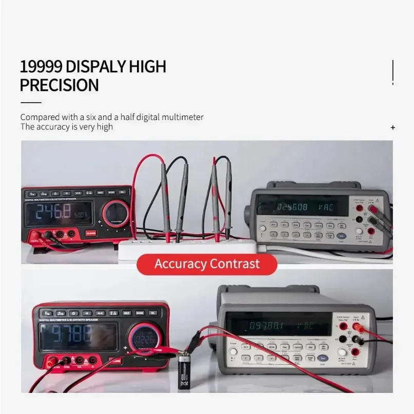 ZT-5566 Profesional Digital Bench Multimeter 19999 Counts Transistor Tester Auto Range Voltmeter Multifunction Calibrator