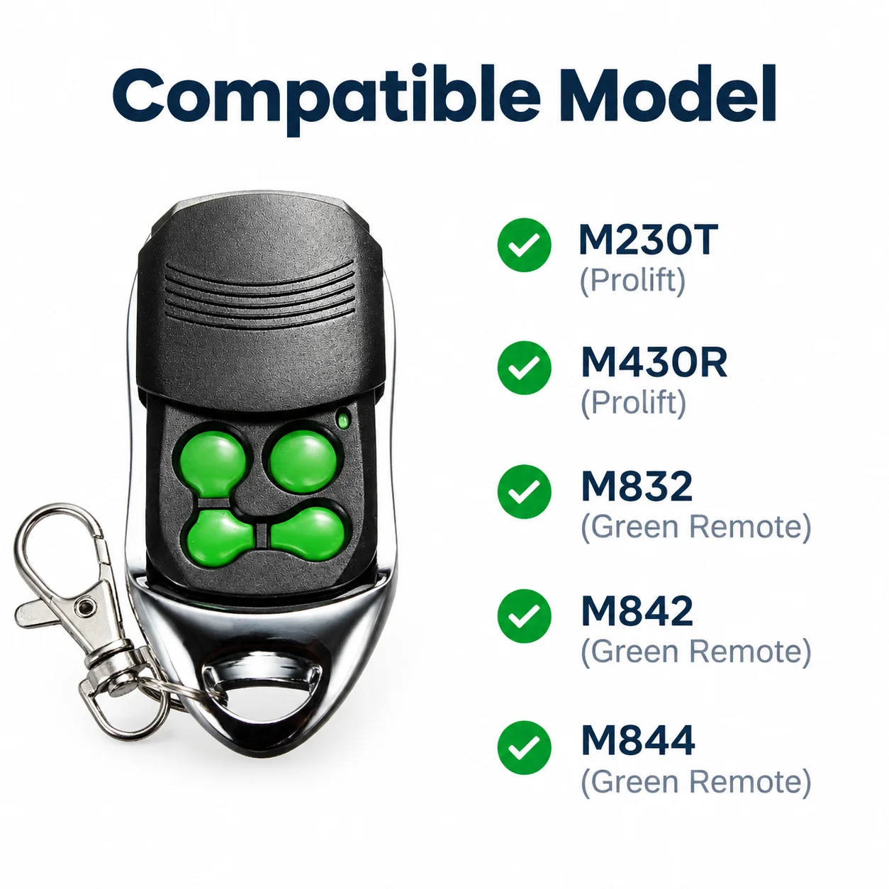 Merlin M842 M844 M832 M230T M430R Gate Remote Control 433.92MHz Rolling Code Garage Door Opener